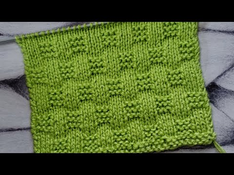 Видео: Рельефный Узор Спицами Для Пледа. Очень Простой Узор Из Лицевых И Изнаночных Петель