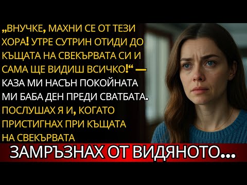 Видео: Покойната ми баба ме предупреди преди сватбата. Отидох при свекървата и разбрах всичко.