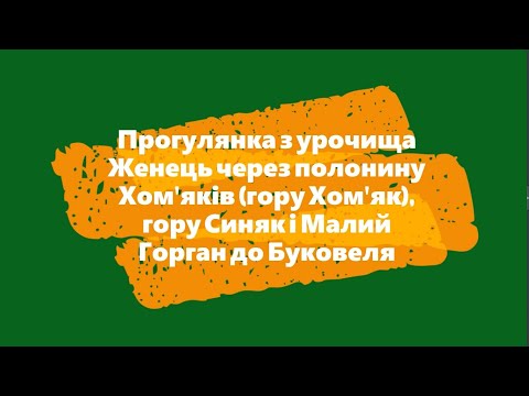 Видео: Прогулянка з урочища Женець на полонину Хом'яків (гору Хом'як), гору Синяк, Малий Горган в Буковель