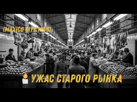 Видео: [Mexico City, 1966] Ужас старого рынка - где человеческое мясо продавалось в качестве еды