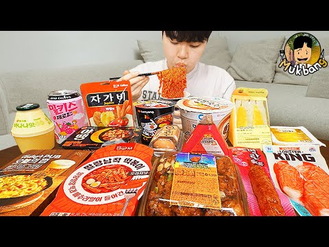 Видео: ASMR MUKBANG небольшой магазин, острый рамэн, хот-доги, кимбап, ттеокбокки !! Корейский магазин