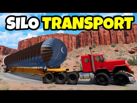 Видео: Транспортировка огромного силоса по карте | BeamNG