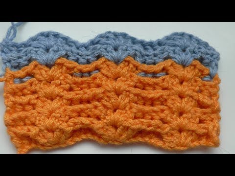 Видео: Красивый узор крючком  с ним справится даже новичок. Для жакетов, кардиганов. crochet pattern