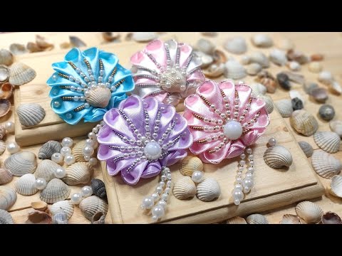 Видео: Нежнейшая брошь ракушка из атласных лент 🌼 DIY brooch from ribbon