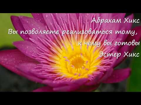 Видео: Абрахам Хикс – Вы позволяете реализоваться тому, к чему вы готовы – Эстер Хикс