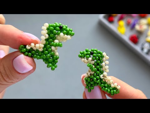 Видео: Как сделать 3D динозавра из бисера. Пошаговая инструкция