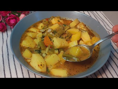 Видео: Мамин рецепт! Гагаузское Рагу (Яхния) из картофеля и стручковой фасоли – Очень просто и  вкусно!