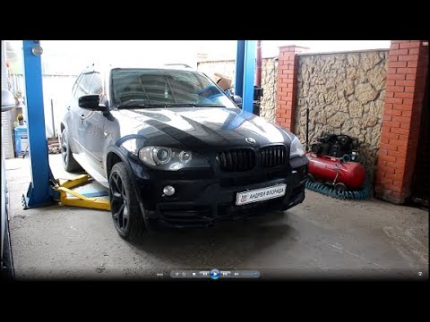 Видео: Замена передних правых нижних рычагов на BMW X5 2008  БМВ X5 3,0 Diesel