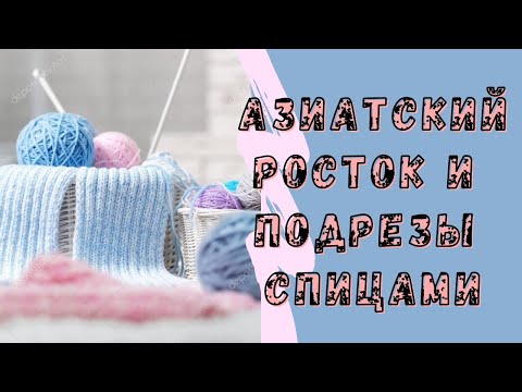 Видео: Азиатский Росток И Подрезы Спицами. Реглан Сверху