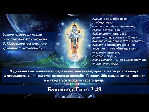 Видео: Бхагавад-Гита 2.49