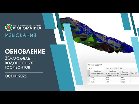 Видео: 3D-модель водоносных горизонтов, осень 2025