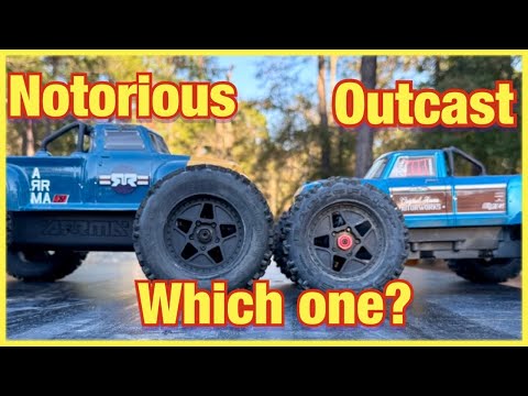 Видео: ARRMA Outcast 4 против Notorious 6