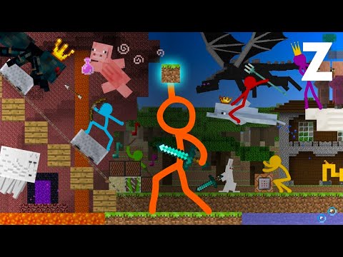 Видео: Заквиель смотрит Alan Becker — Animation vs. Minecraft — Эпизоды 1-26