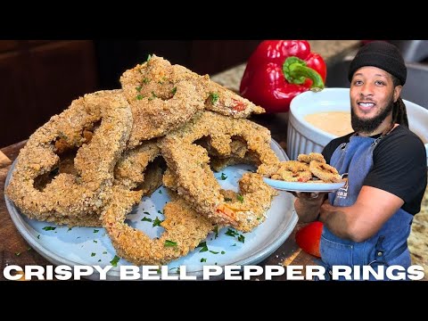 Видео: Я превратил болгарский перец в идеальную веганскую закуску 😲 | Хрустящие кольца из болгарского перца