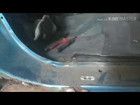 Видео: Ниссан Primera P10, кап ремонт кузова, замена порогов, ремонт срок, замена цвета.