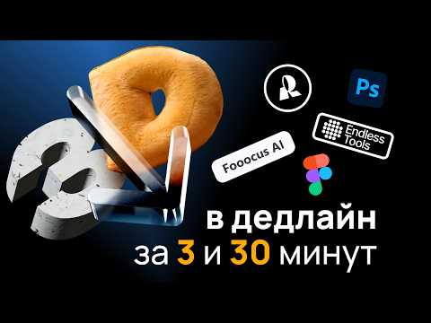 Видео: Креатив за 3 и 30 минут без знаний 3D. Endless Tools/Fooocus/Recraft/Photoshop