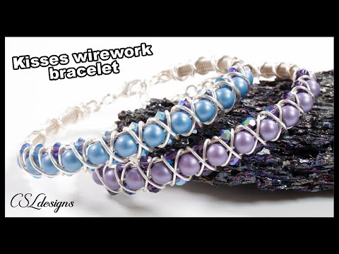 Видео: Браслет из проволоки «Поцелуи»