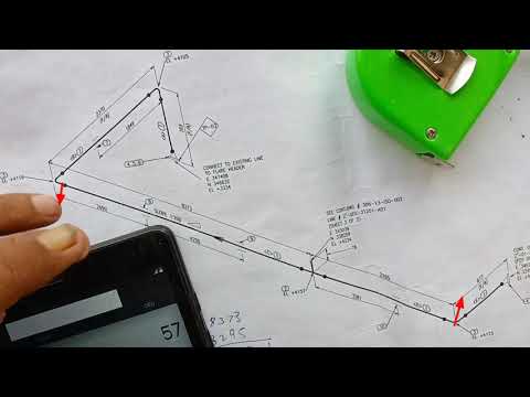 Видео: Расчет уклона трубы на изометрическом чертеже на языке хинди/урду