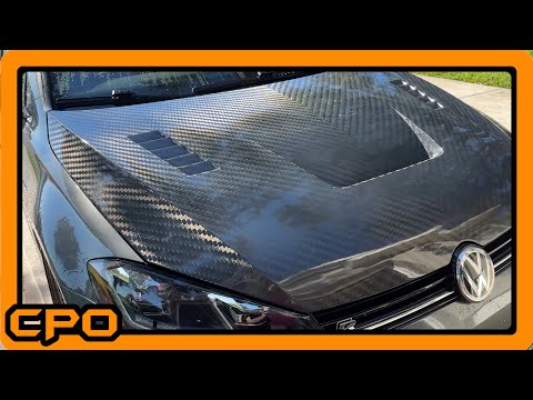 Видео: Установка капота PDC 12K Mega Twill Carbon Fibre — Golf R 2019 года