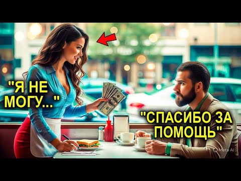 Видео: Он "ЗАБЫЛ" Кошелёк, И Официантка Заплатила За Него Из Зарплаты… Не Подозревая, Что Он Миллионер