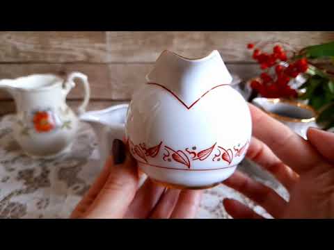 Видео: Моя коллекция молочников. Осень на фарфоре.