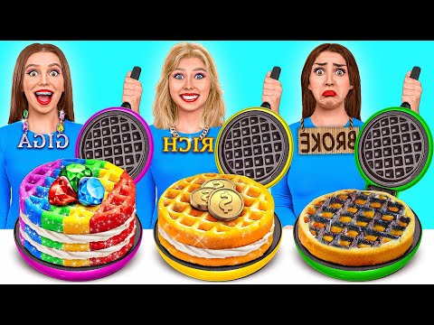 Видео: Бедная vs Богатая vs Ультра Богатая еда Челлендж | Смешные Челленджи от Mega DO Challenge