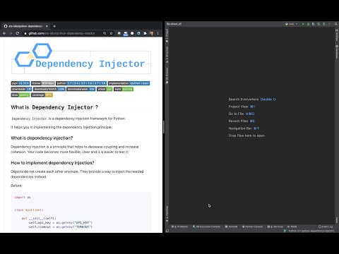 Видео: Dependency injection в Python простыми словами / Dependency Injector