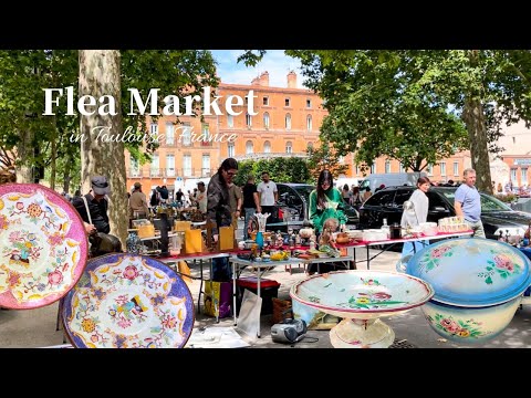 Видео: Французский блошиный рынок и видеоблог Тулузы | Множество сокровищ! Красивые антикварные вещи