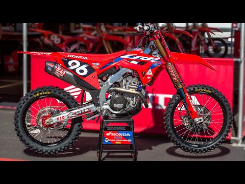 Видео: Внутри Hunter Lawrence Factory Honda CRF250R — журнал Motocross Action