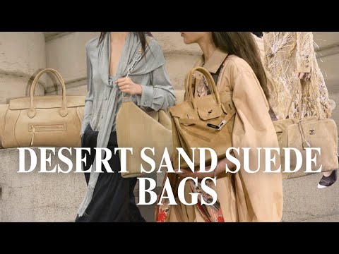 Видео: Сумки цвета пустынного песка из замши от Celine, Chanel, Hermes, Dior, Ralph Lauren, Coach и других