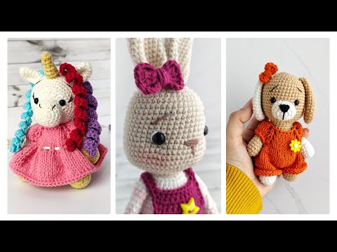 Видео: Что связала за неделю) радужная единорожка и милашный зайчик! #вязальныйвлог #игрушкикрючком