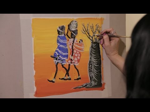 Видео: «Уроки рисования». Живопись тингатинга (25.11.2016)