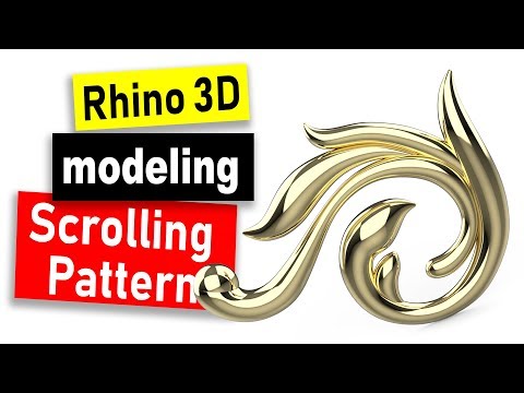 Видео: 3D-моделирование узора прокрутки в Rhino 6: Учебное пособие по проектированию ювелирных изделий в...