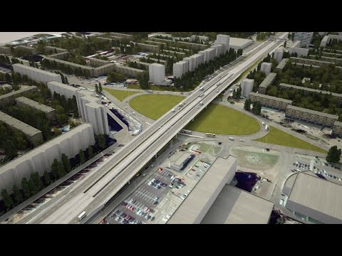 Видео: Реконструкция Остужевской развязки