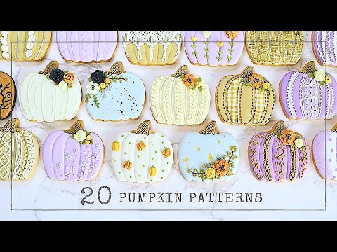 Видео: [20 рисунков/узоров для тыкв на Хэллоуин] Печенье с глазурью｜ Как приготовить печенье с глазурью
