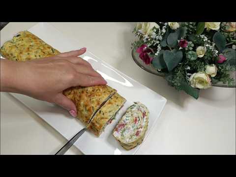 Видео: Кабачковый рулет, который влюбляет с первого кусочка! Рулет из кабачков