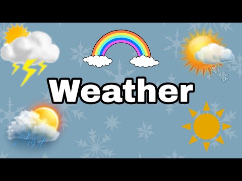 Видео: Weather in English for kids. Погода на английском для детей #weather