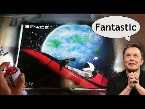 Видео: Я нарисовал и отправил картину Илону Маску- Картина Баллончиком - Хоменко