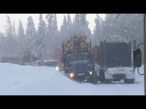 Видео: Затор на Хитрой горе. Дорога Красновишерск - Вая.