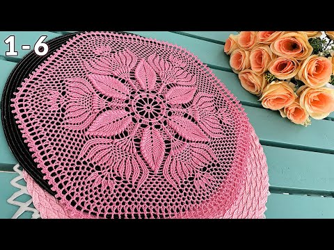 Видео: Салфетка крючком, Ханна, 1-6