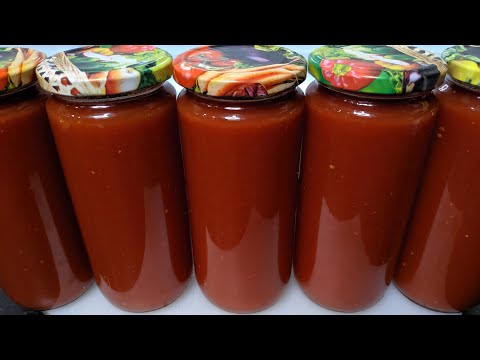 Видео: Кетчуп на зиму🍅 ГУСТОЙ домашний без загустителей и крахмала за 30 минут. Самый вкусный рецепт!