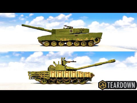 Видео: БИТВА ТАНКОВ Leopard 2a4 vs Т 80 Бвм в TEARDOWN