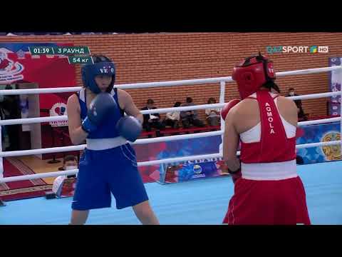 Видео: Бокс. ЧРК. Финал. Женщины (54 кг). Дина Жоламан - Балауса Муздиман