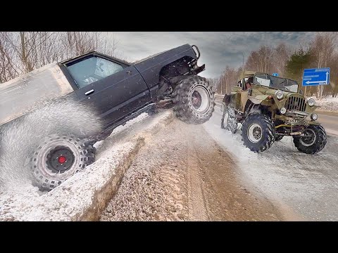 Видео: Мужик УДИВИЛ всех восстановил Nissan Patrol ИЗ ХЛАМА Оффроад с Гелик, Газ 64 и Уаз на тракторах