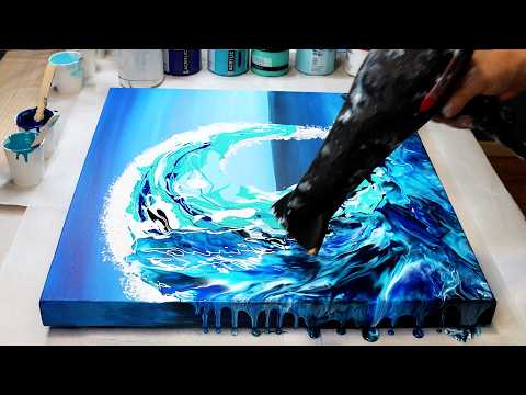 Видео: Искусство океанских волн: от трещин до очарования с текстурой глянцевого геля!