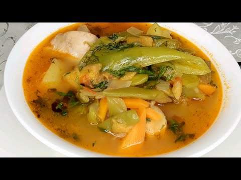 Видео: Овощной  Суп с курицей - "Летний "/ любят все !!