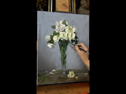 Видео: Покадровая съемка белых роз с Элизабет Роббинс