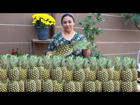 Видео: Я приготовила ананасовый сок и варенье! свежий деревенский воздух.