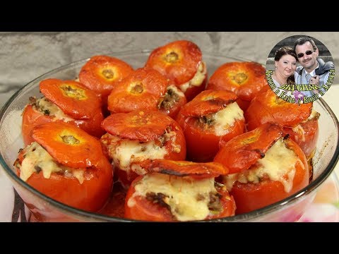 Видео: Запеченные в духовке, фаршированные помидоры. Быстрый и простой рецепт. Сытно и вкусно