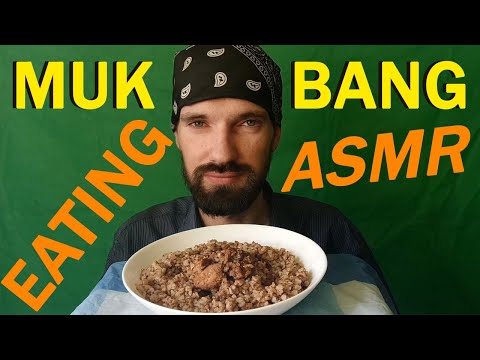 Видео: ASMR MUKBANG ГРЕЧКА С МЯСОМ ТУШЕНЫМ В СОЕВОМ СОУСЕ